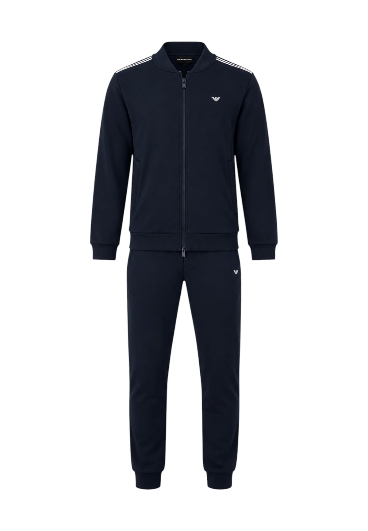 Emporio Armani Tuta sportiva con stampa Armani Blue
