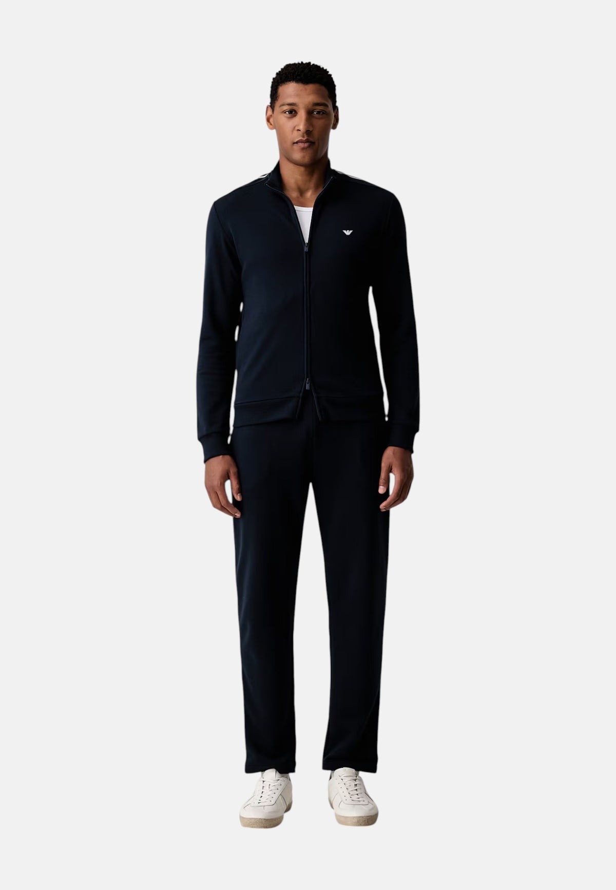Emporio Armani Tuta sportiva con stampa Armani Blue