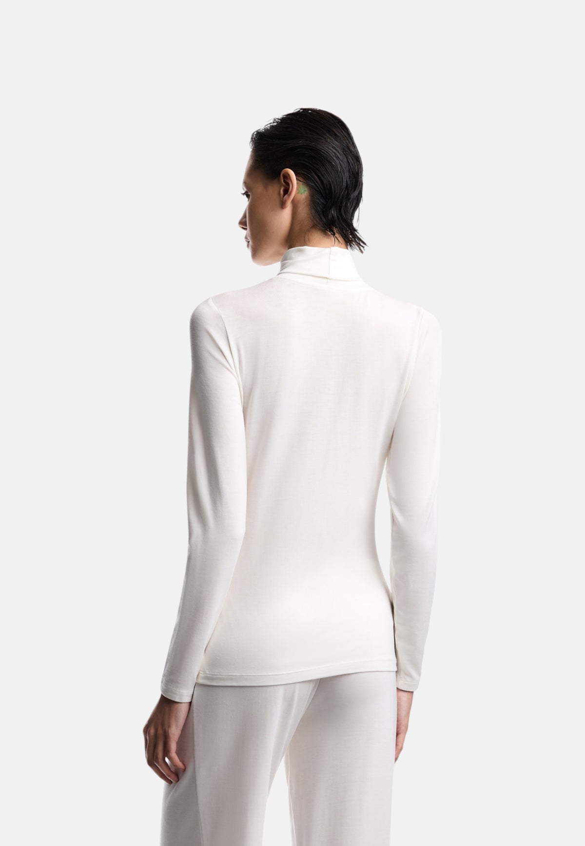 Maglione dolcevita Donna in misto Lana Ivory