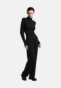 Maglione dolcevita Donna in misto Lana Black