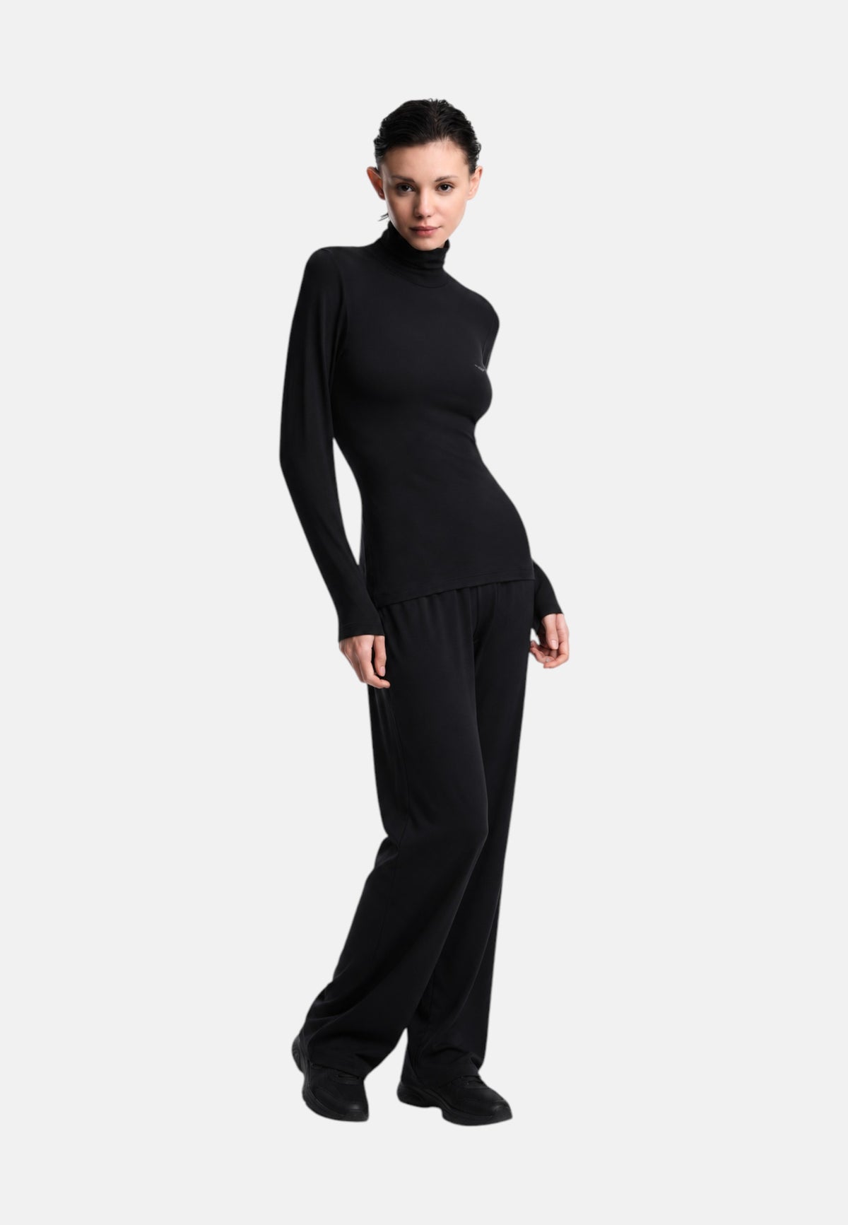 Maglione dolcevita Donna in misto Lana Black