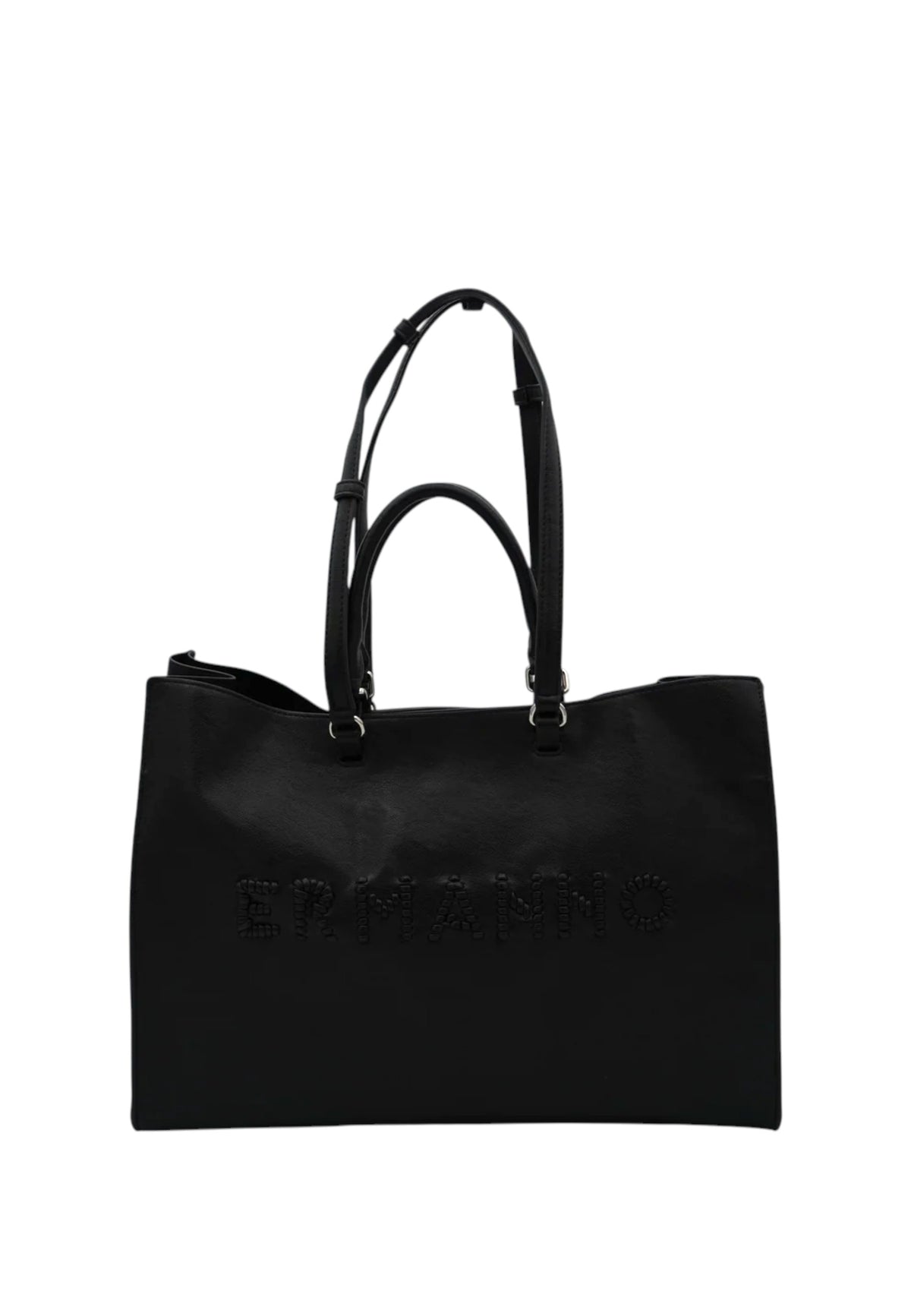 Borsa Shopping In ecopelle Donna Ermanno Firenze. Black