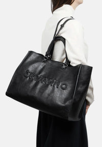 Borsa Shopping In ecopelle Donna Ermanno Firenze. Black