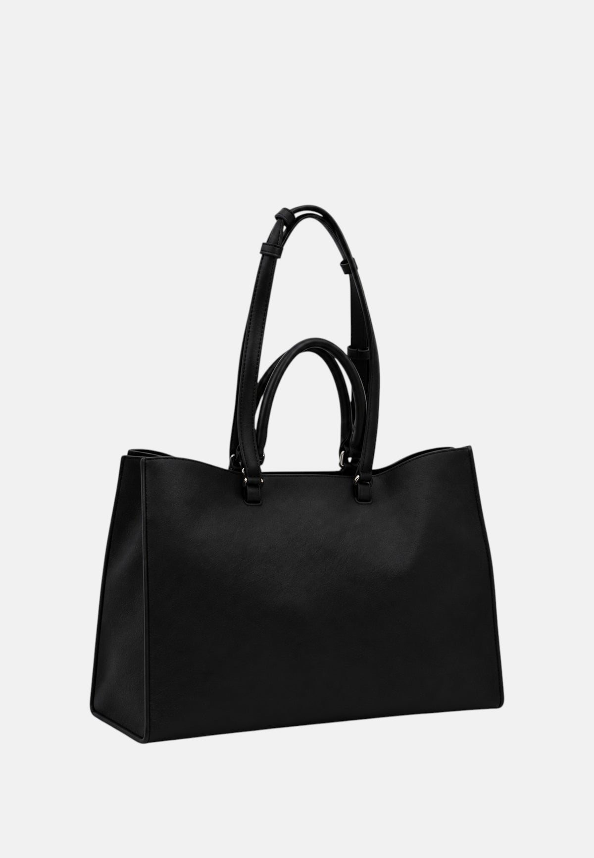 Borsa Shopping In ecopelle Donna Ermanno Firenze. Black