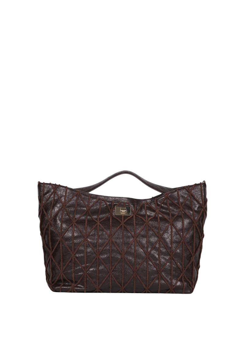 Borsa a Spalla con Tracolla removibile Ermanno Firenze Dark Brown