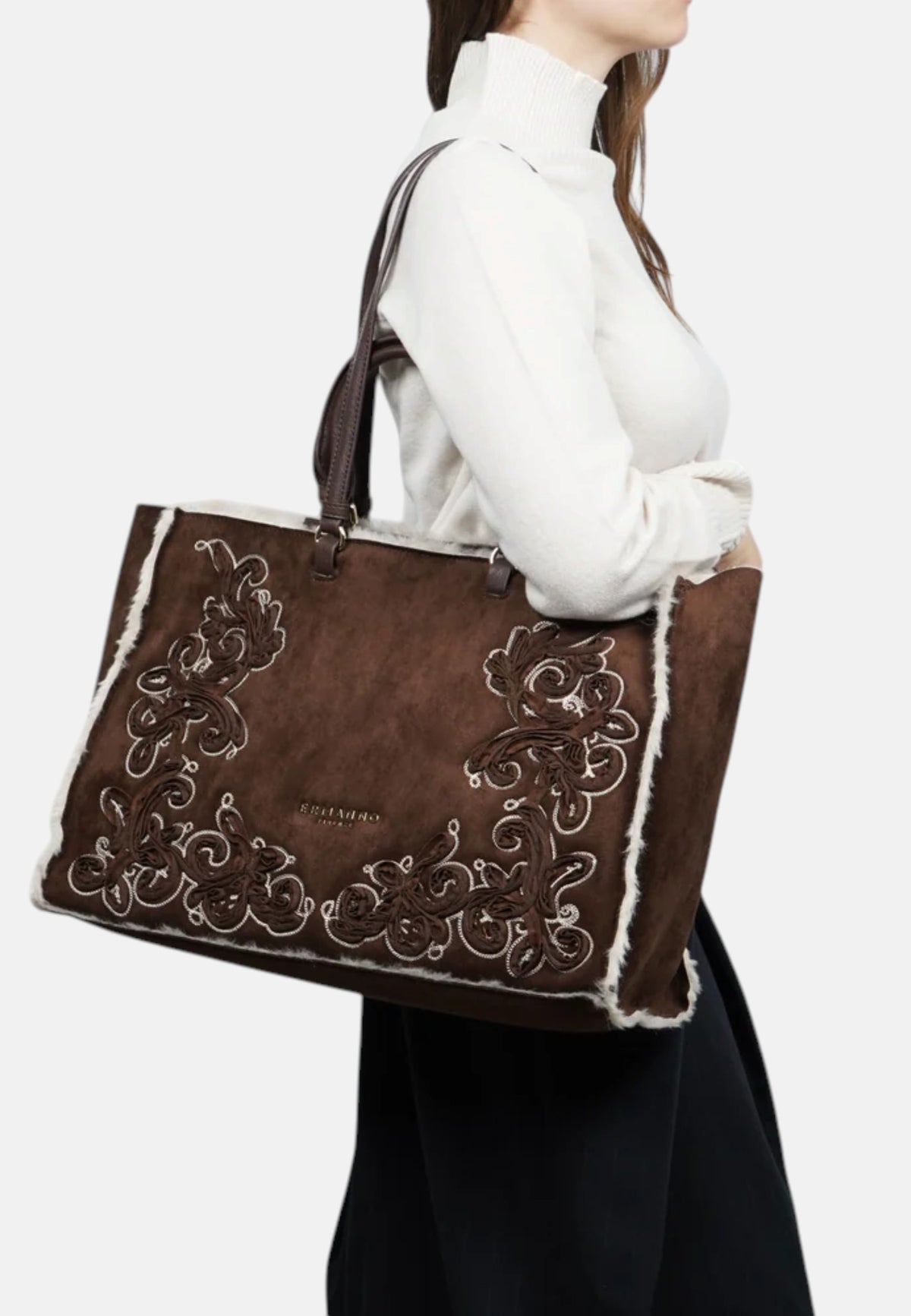 Borsa Tote da Donna Ermanno Firenze Dark Brown