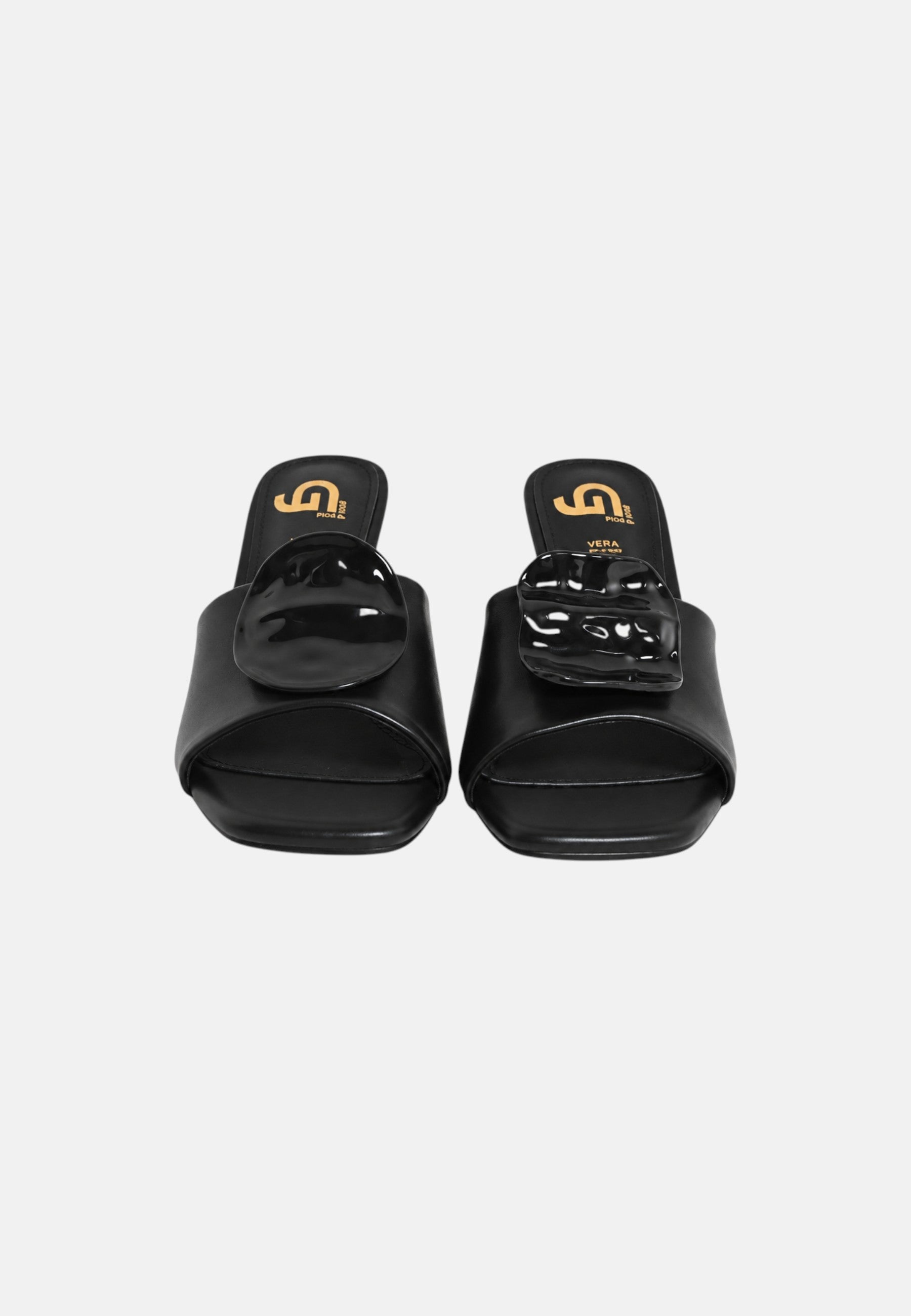 Sandali Con Tacchettino Donna Gold&Gold Nero