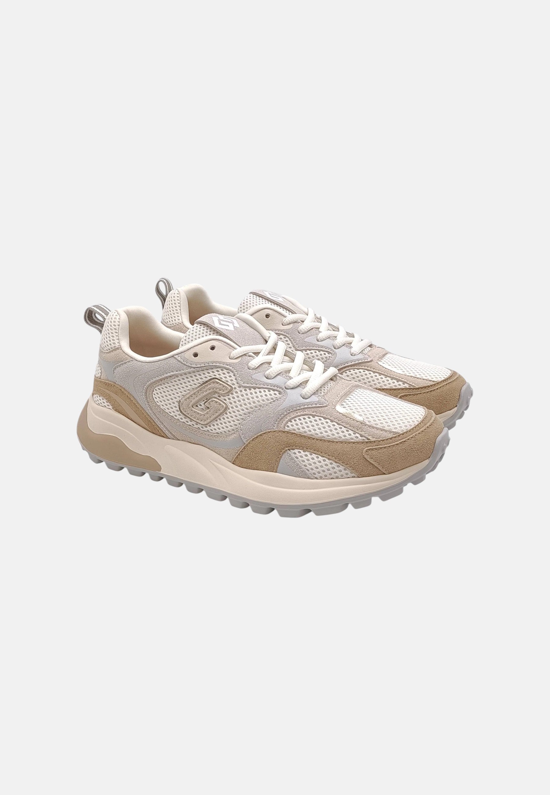 Sneakers in Pelle Donna Gold&Gold Camel