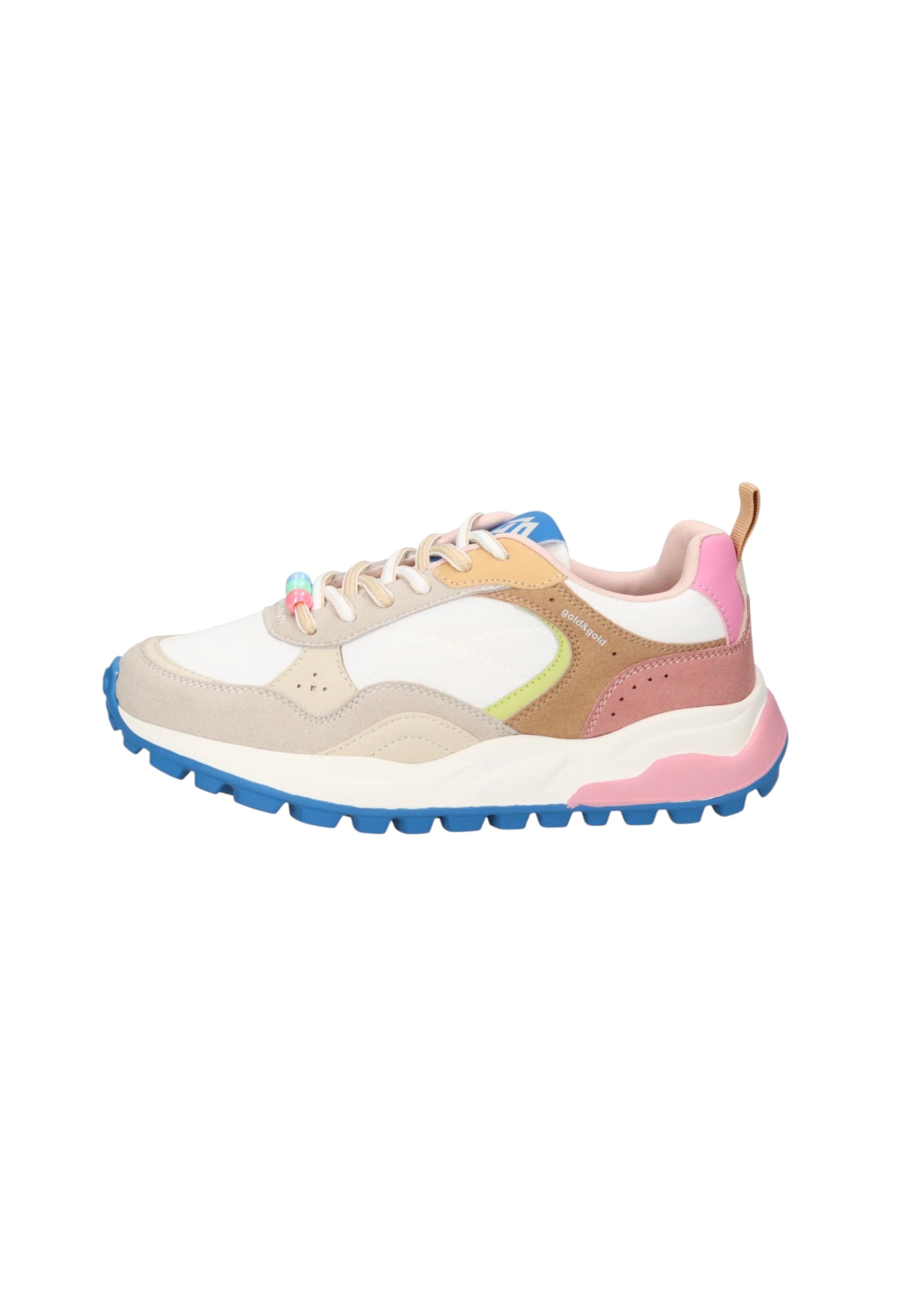 Sneakers in Pelle Donna Gold&Gold Bianco