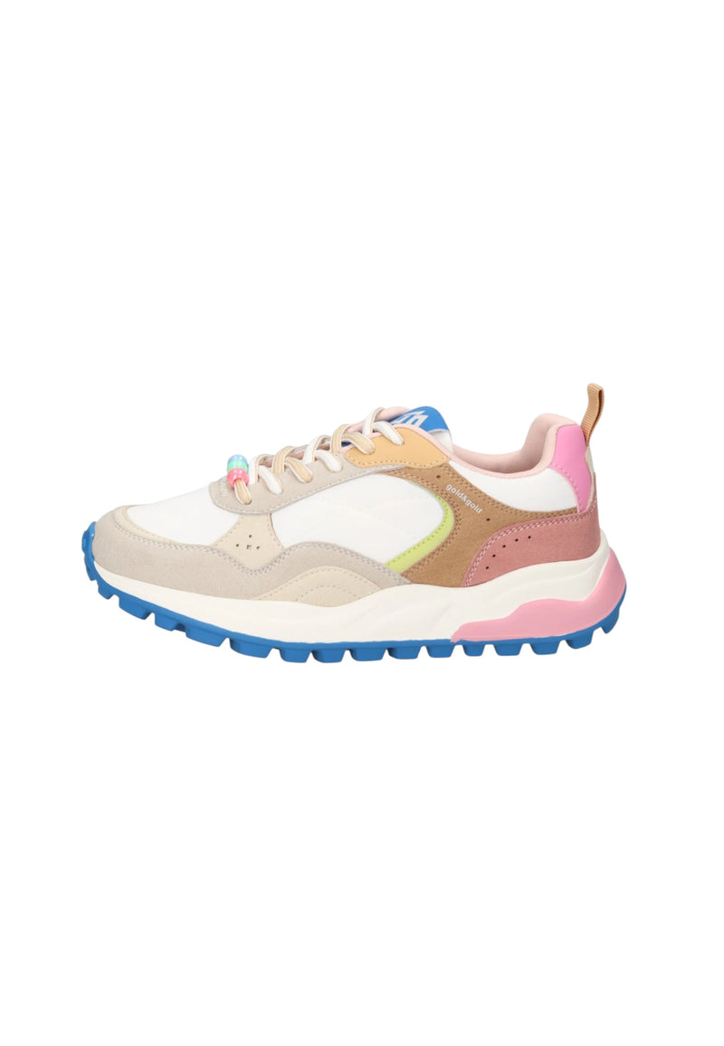 Sneakers in Pelle Donna Gold&Gold Bianco