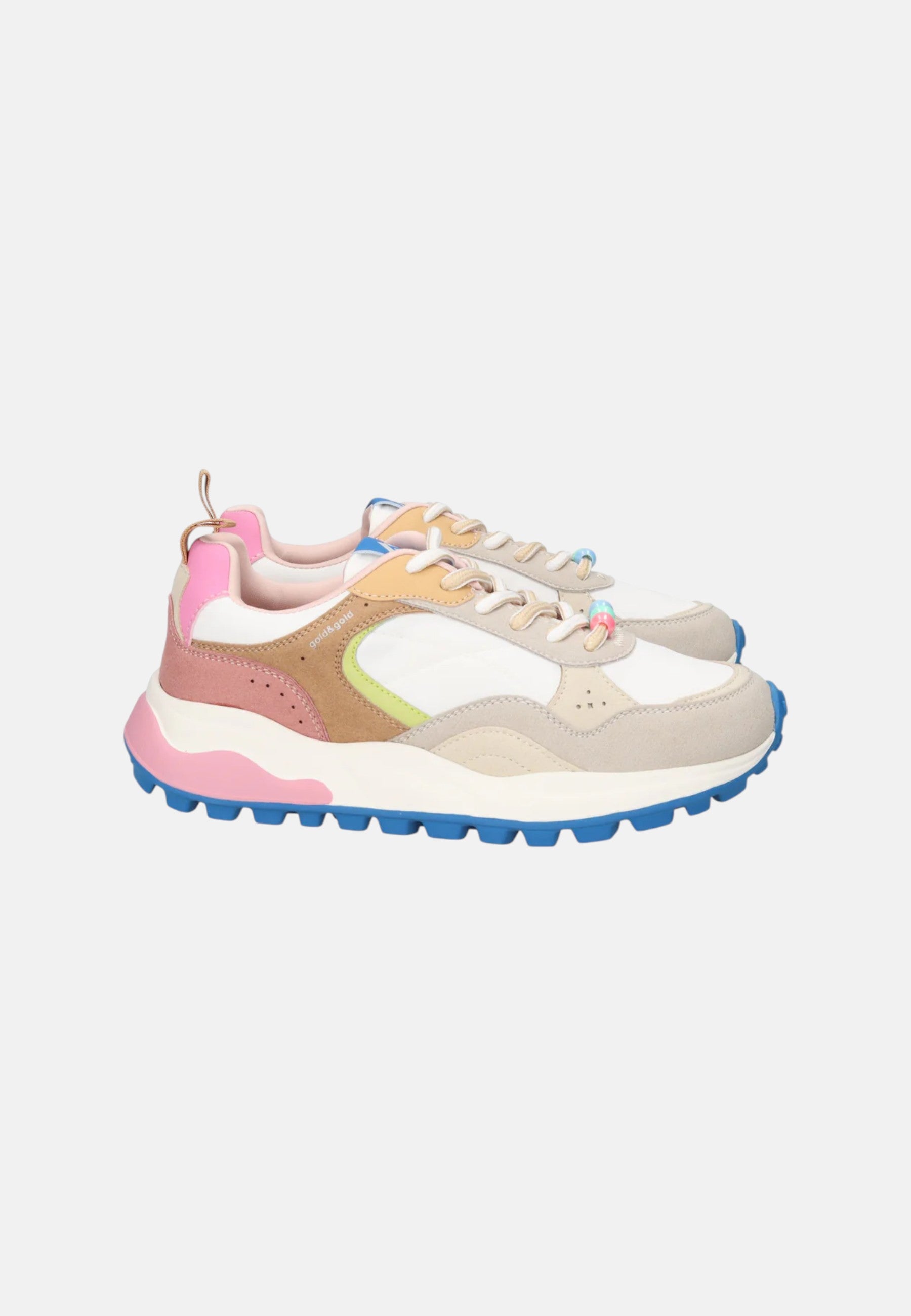 Sneakers in Pelle Donna Gold&Gold Bianco