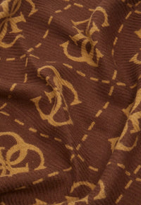 Sciarpa Donna Guess con Frange Brown Logo