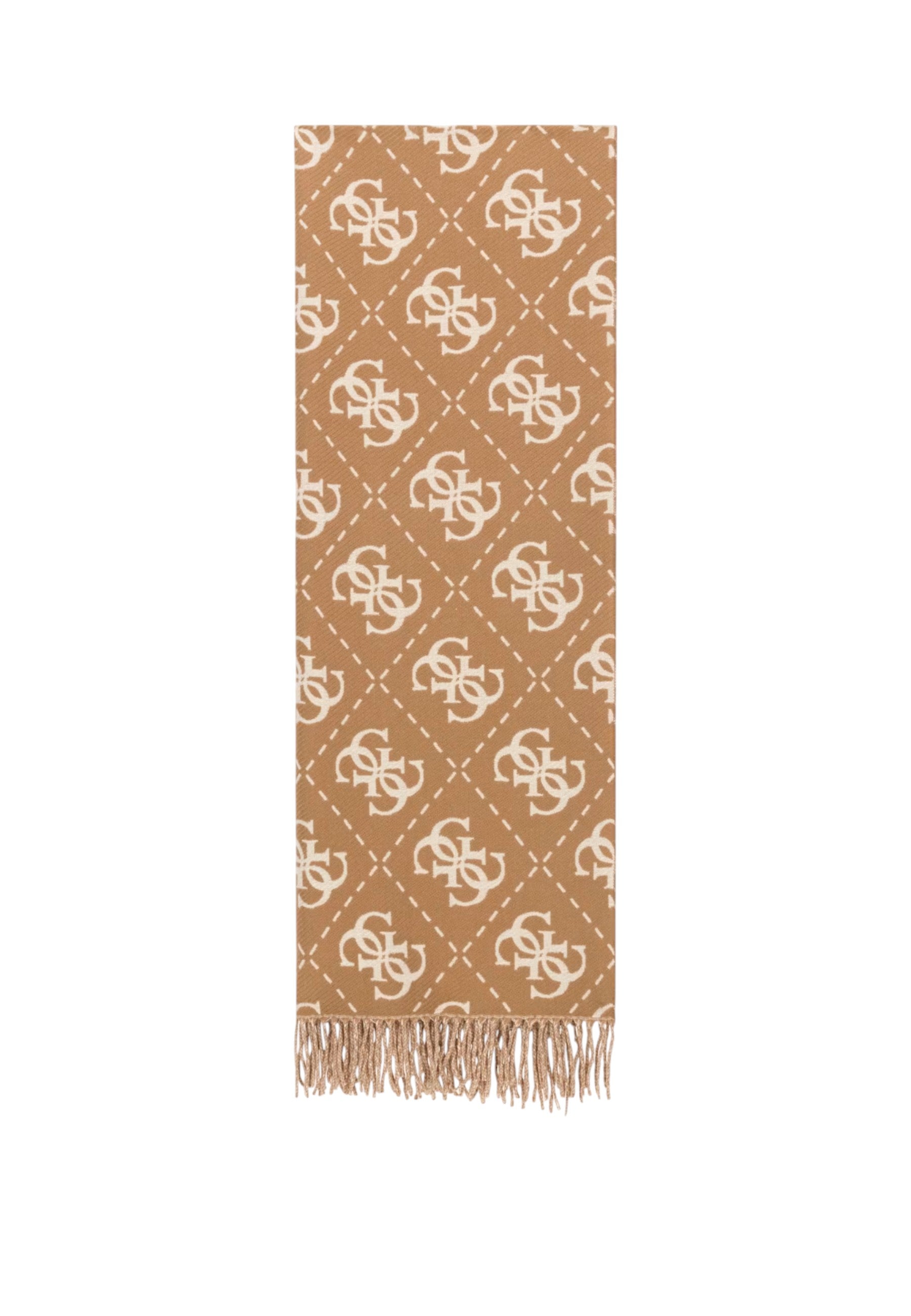 Sciarpa Donna Guess con Frange Latte/brown