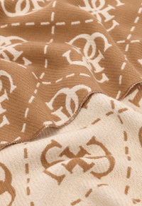 Sciarpa Donna Guess con Frange Latte/brown