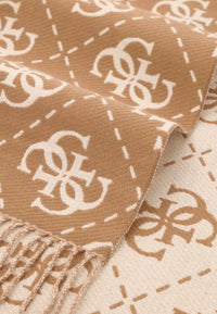 Sciarpa Donna Guess con Frange Latte/brown