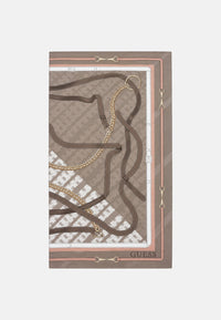 Kefiah Da Donna in Polistere Guess Latte Logo