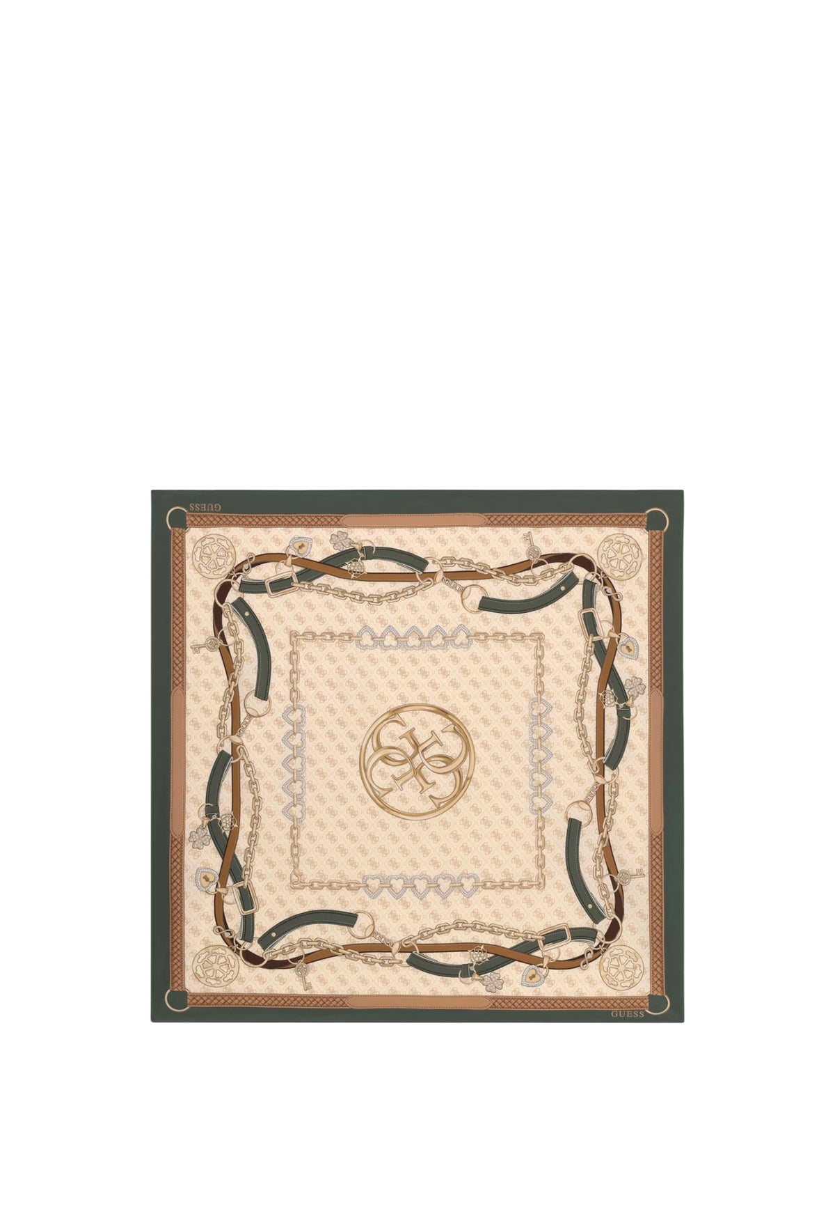 Foulard Guess in poliestere Olive Multi