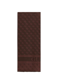 Sciarpa Donna Guess in Poliestere Brown Logo