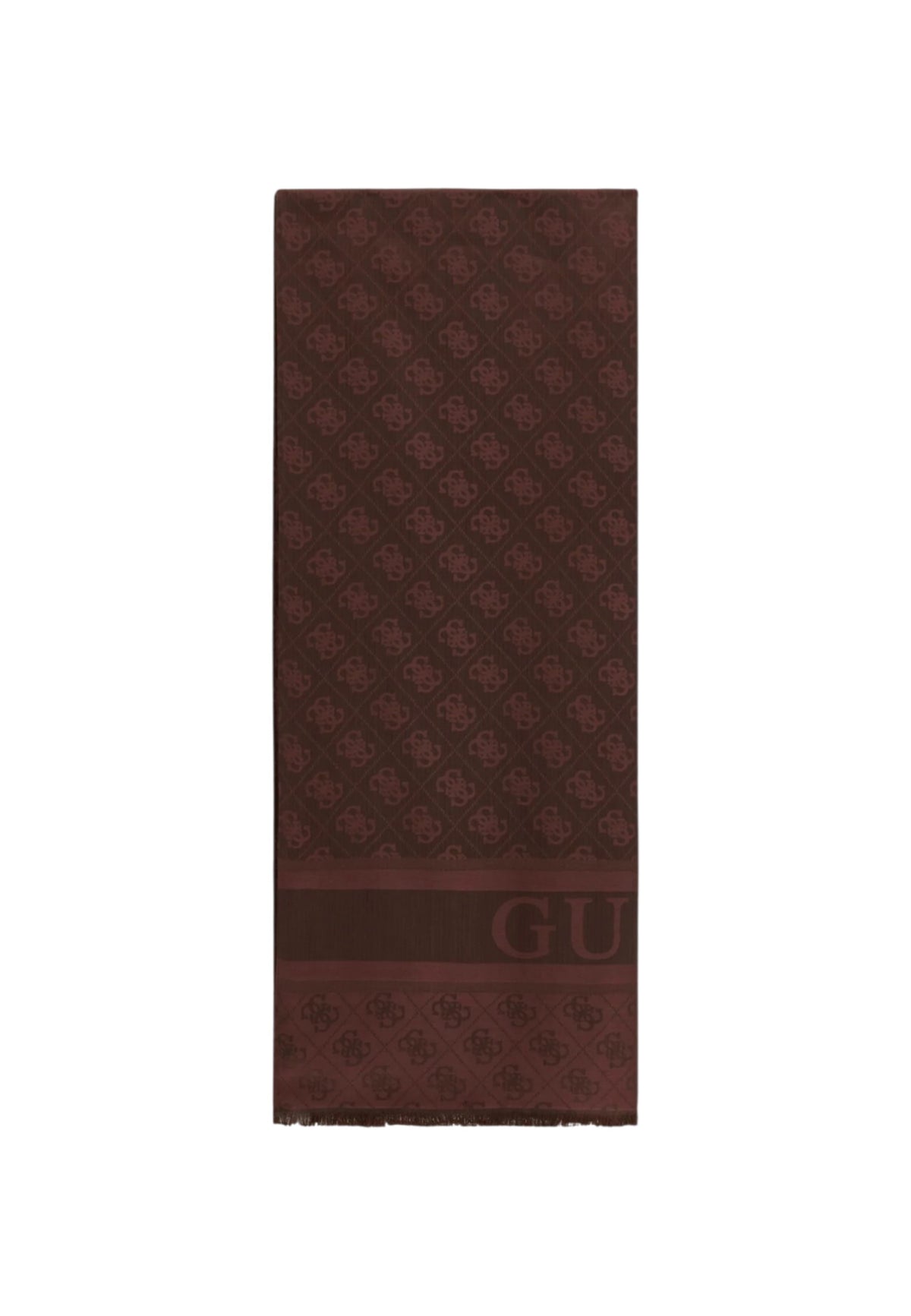 Sciarpa Donna Guess in Poliestere Brown Logo