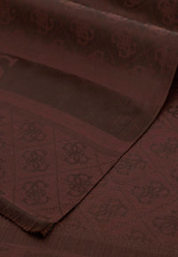 Sciarpa Donna Guess in Poliestere Brown Logo