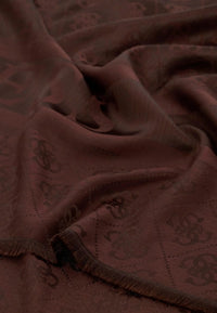 Sciarpa Donna Guess in Poliestere Brown Logo