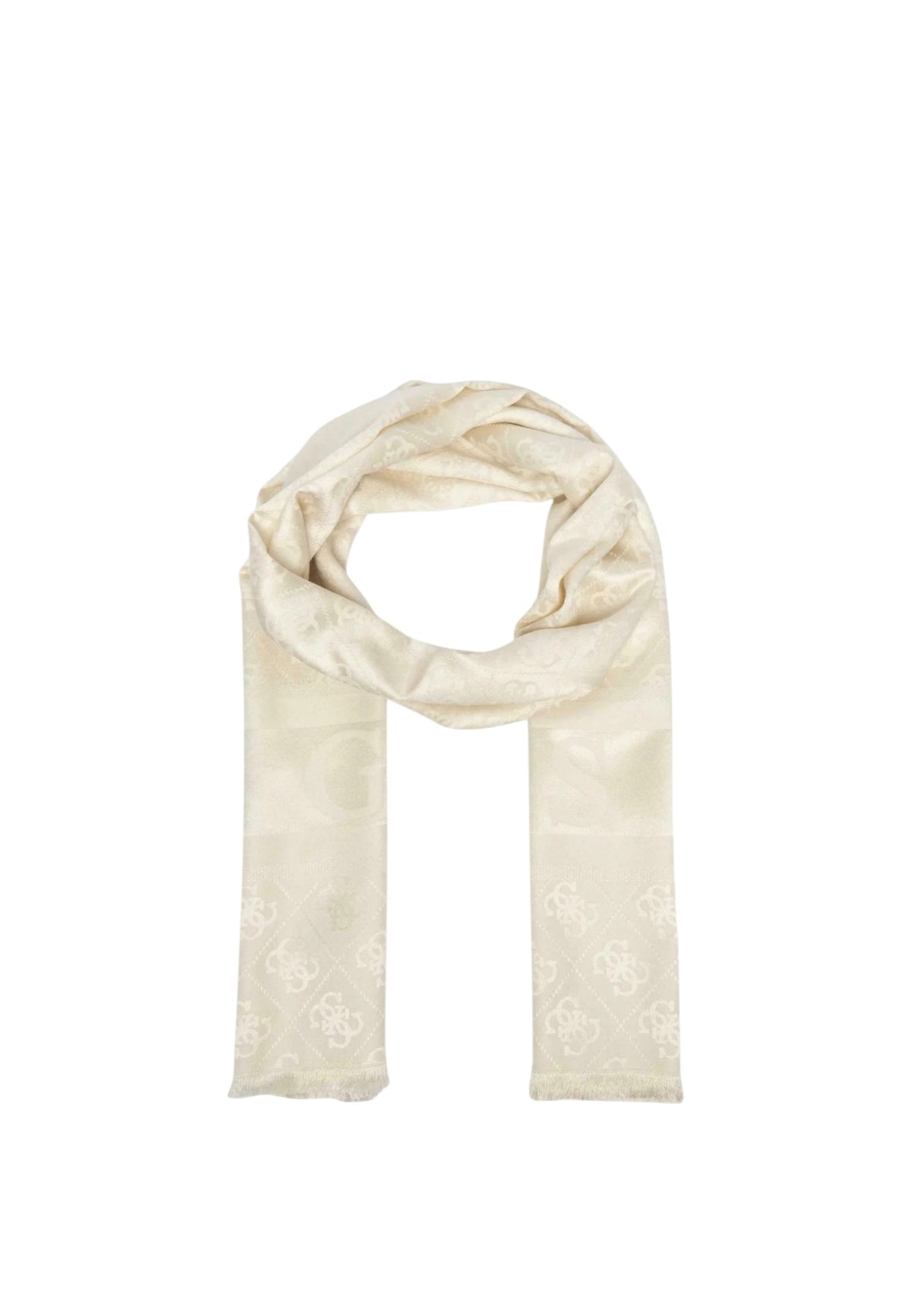 Sciarpa Donna Guess in Poliestere Latte Logo