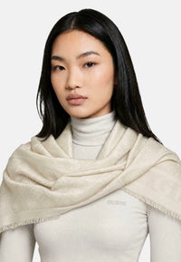 Sciarpa Donna Guess in Poliestere Latte Logo
