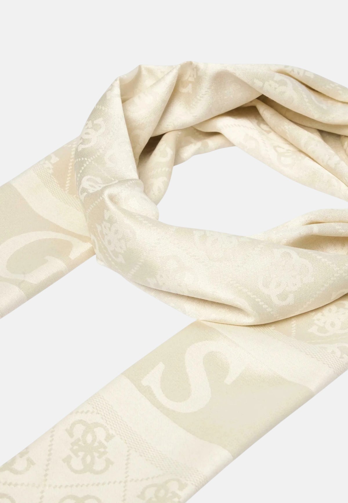 Sciarpa Donna Guess in Poliestere Latte Logo