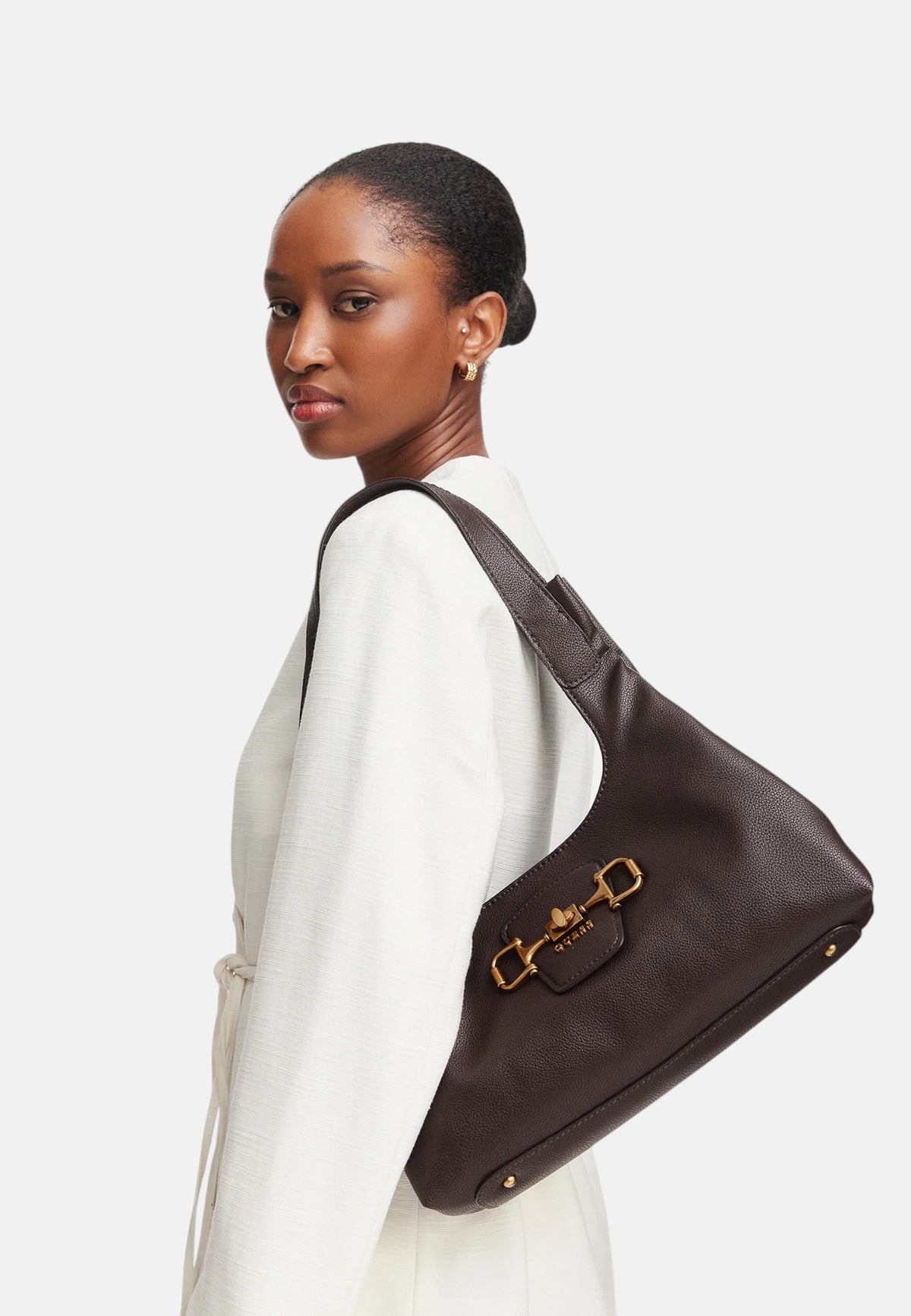 Borsa a spalla in Similpelle Donna Guess Brown
