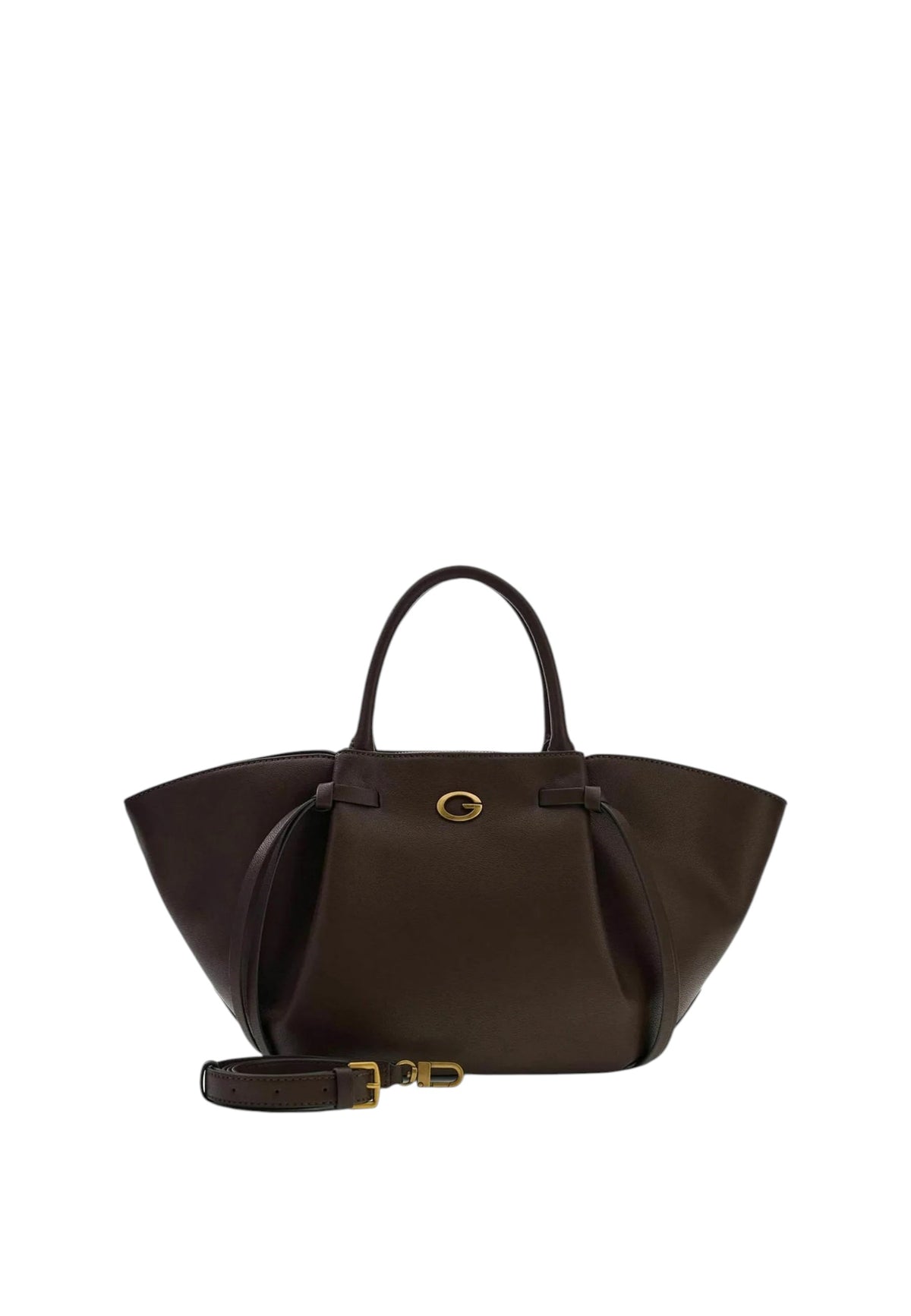 Borsa a mano in pelle sintetica Allegra GUESS Brown