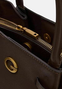 Borsa a mano in pelle sintetica Allegra GUESS Brown