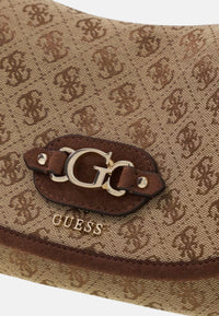 Borsa a spalla con logo Samantha GUESS Latte Logo/brown