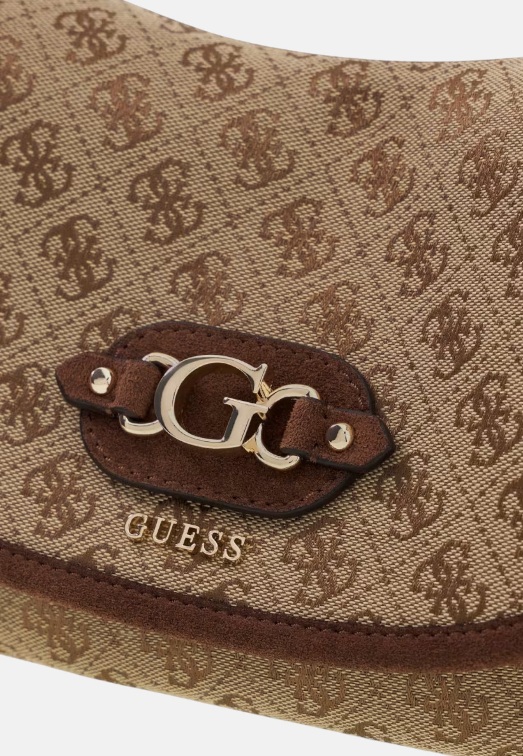 Borsa a spalla con logo Samantha GUESS Latte Logo/brown