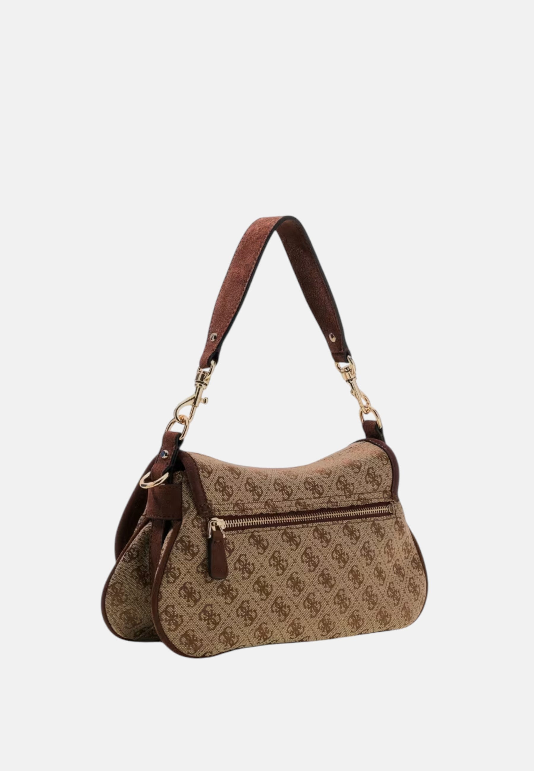 Borsa a spalla con logo Samantha GUESS Latte Logo/brown