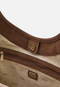 Borsa Tote con Logo Samantha Latte Logo/brown