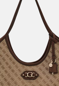 Borsa Tote con Logo Samantha Latte Logo/brown