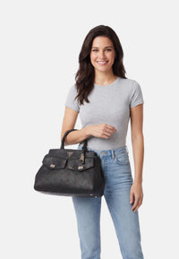 Borsa a Mano Da Donna Guess Black Logo