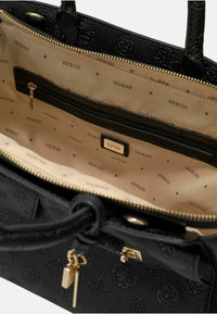 Borsa a Mano Da Donna Guess Black Logo