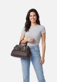 Borsa a Mano Da Donna Guess Brown Logo