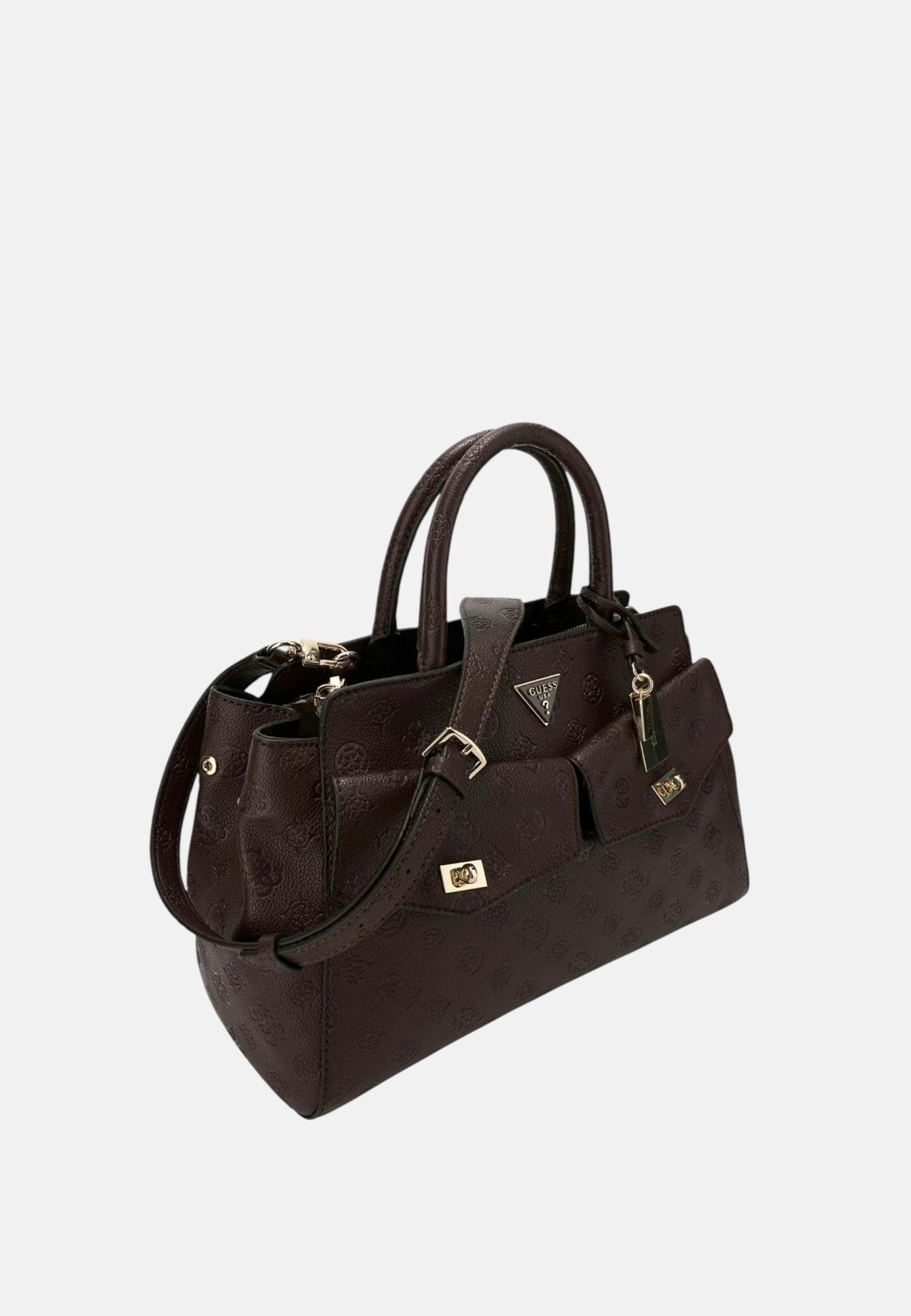 Borsa a Mano Da Donna Guess Brown Logo