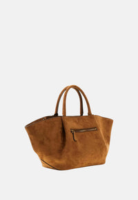 Borsa a mano Allegra in suede Guess Cognac