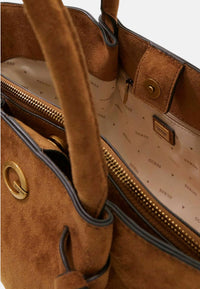 Borsa a mano Allegra in suede Guess Cognac