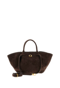 Borsa a mano Allegra in suede Guess Espresso
