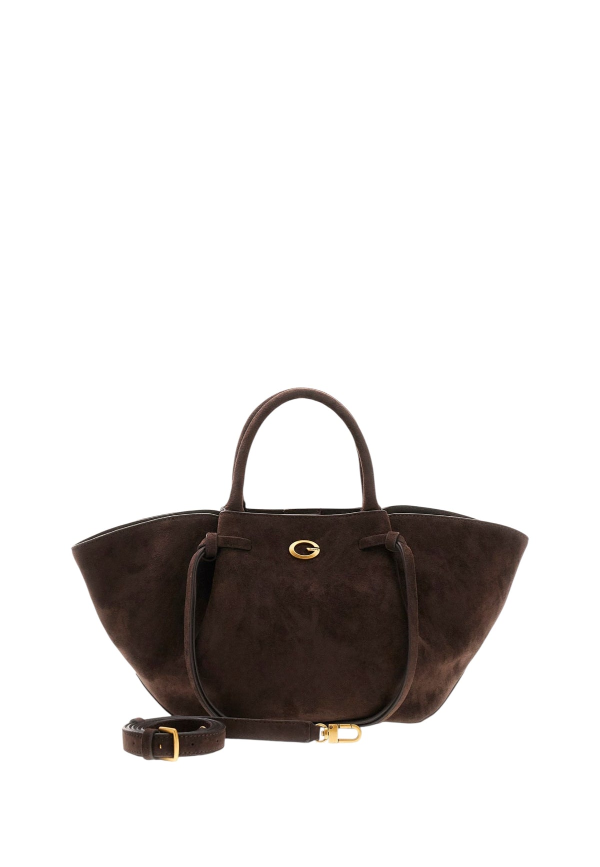 Borsa a mano Allegra in suede Guess Espresso