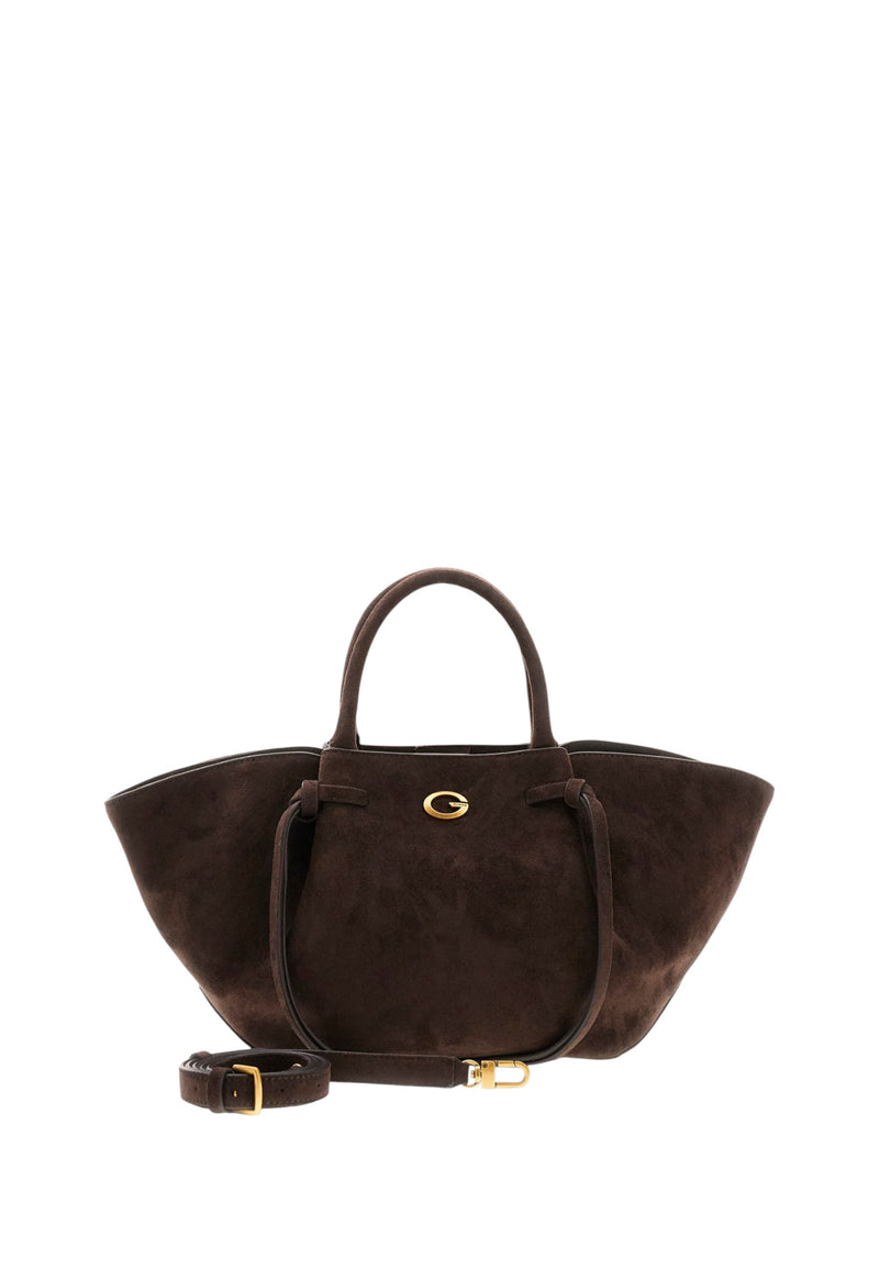 Borsa a mano Allegra in suede Guess Espresso