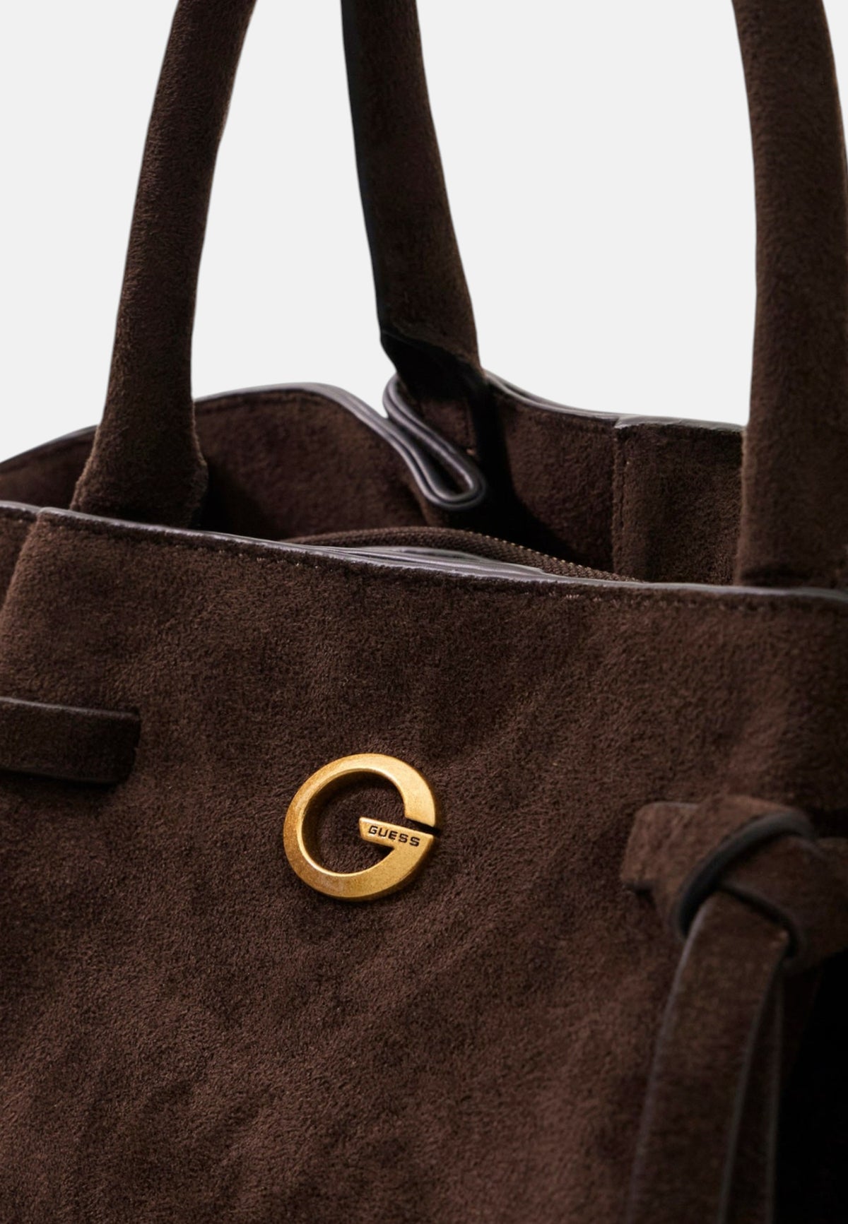 Borsa a mano Allegra in suede Guess Espresso