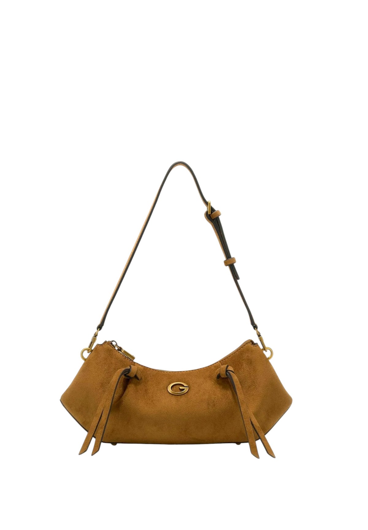 Borsa a spalla Allegra in camoscio Cognac