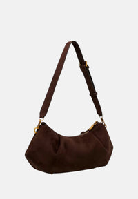 Borsa a spalla Allegra in camoscio Espresso
