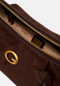 Borsa a spalla Allegra in camoscio Espresso