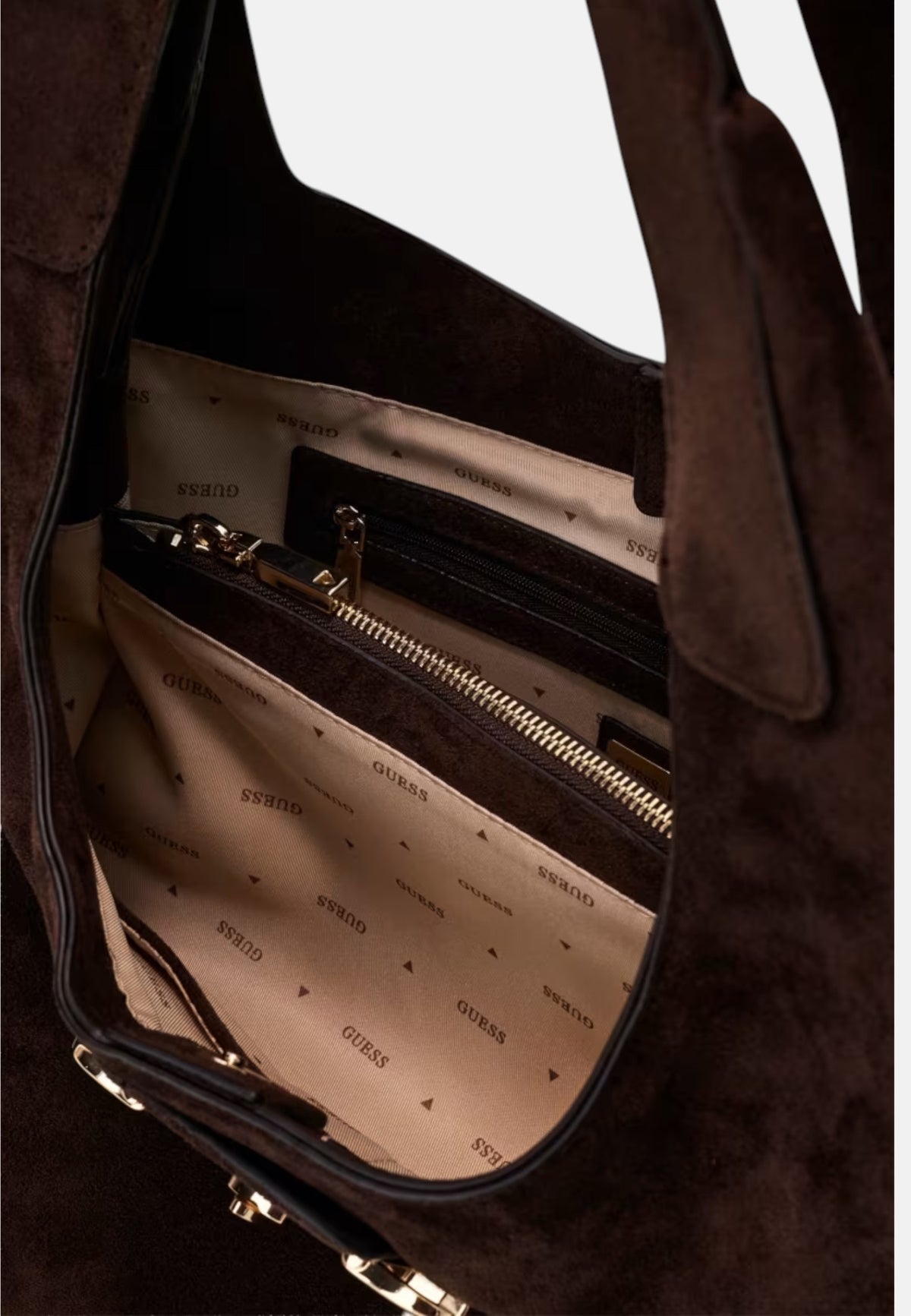 GUESS Borsa a spalla Maxi Sunset marrone Espresso